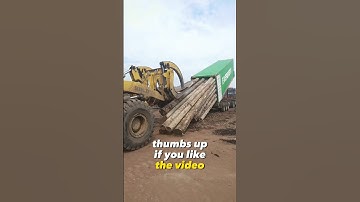 Unloading Container Using Excavator #unloading #truck #shorts