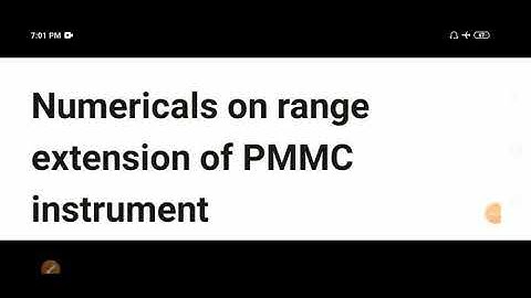 Elect. Meas. Lec 17: Range Extension of PMMC INSTRUMENT(Part- 03)