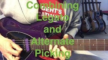 Combining Legato and Alternate Picking - fast & slow version