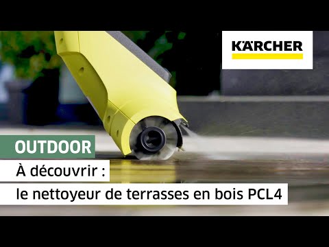 Kärcher PCL 4 - Nettoyeur de terrasses en bois - Nettoyage en profondeur,  sans effort, dans le sens de la fibre du bois Jaune/noir