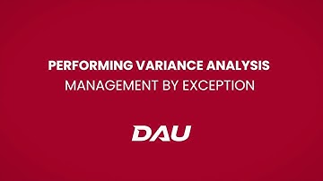 Management By Exception (Performing Variance Analysis)