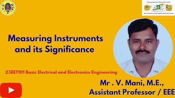 Measuring Instruments and its Significance | BEEE | SNS Institutions