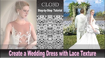 Create a wedding dress with lace texture #clo3d