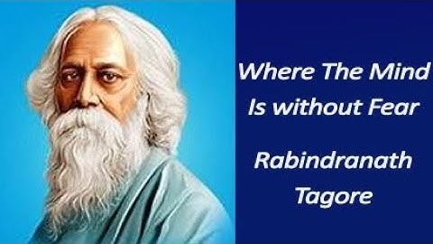 HSA ENGLISH  POEM Where The Mind Is without Fear By Rabindranath Tagore