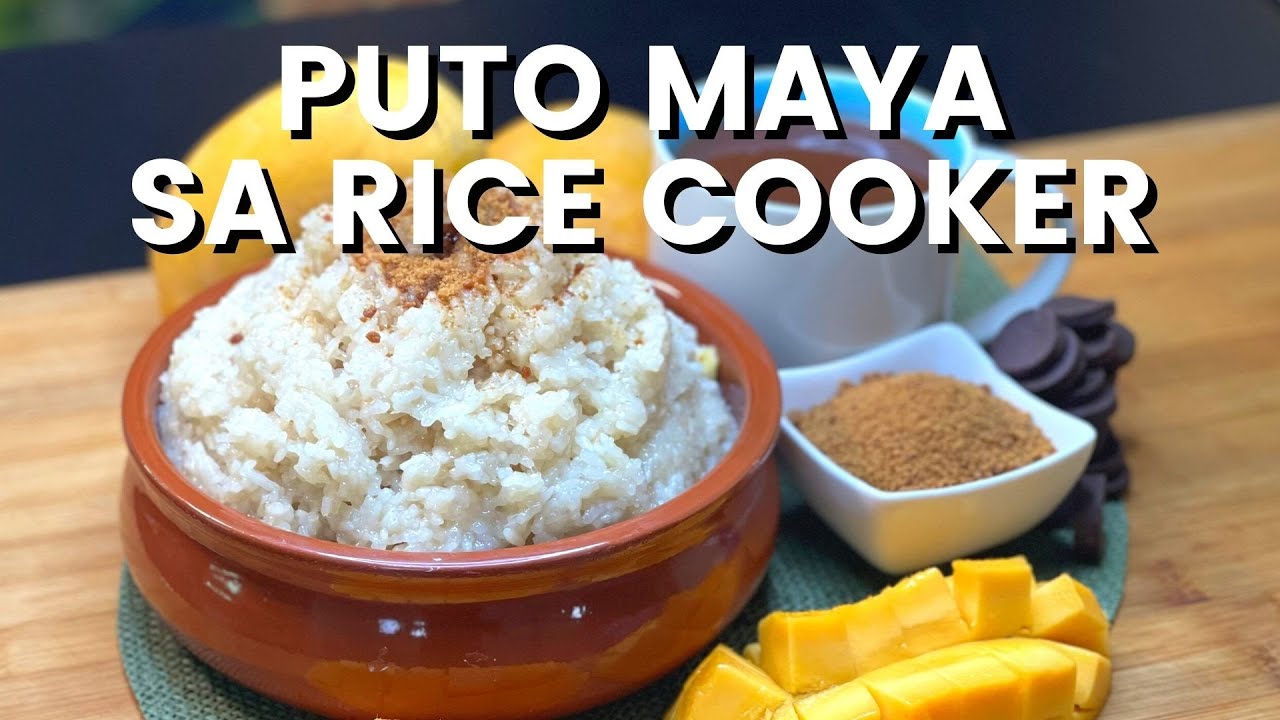 Puto Maya sa Rice Cooker With Sikwate or Tsokolate at Mangga