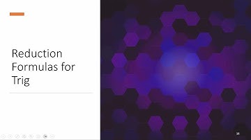 Reduction Formulas for Trig