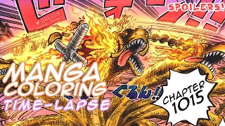 Coloring Time-Lapse: One Piece Manga Ch 1015 - Sanji! *Spoilers* TCB Scans Feature!