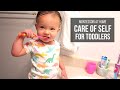 MONTESSORI AT HOME: Care of Self for Toddlers  |  Teeth Brushing, Hand Washing, & Getting Dressed