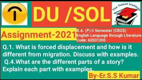 Q1 & Q4 B.A. (P) II Semester (CBCS) English Language through Literature Code: 62031205