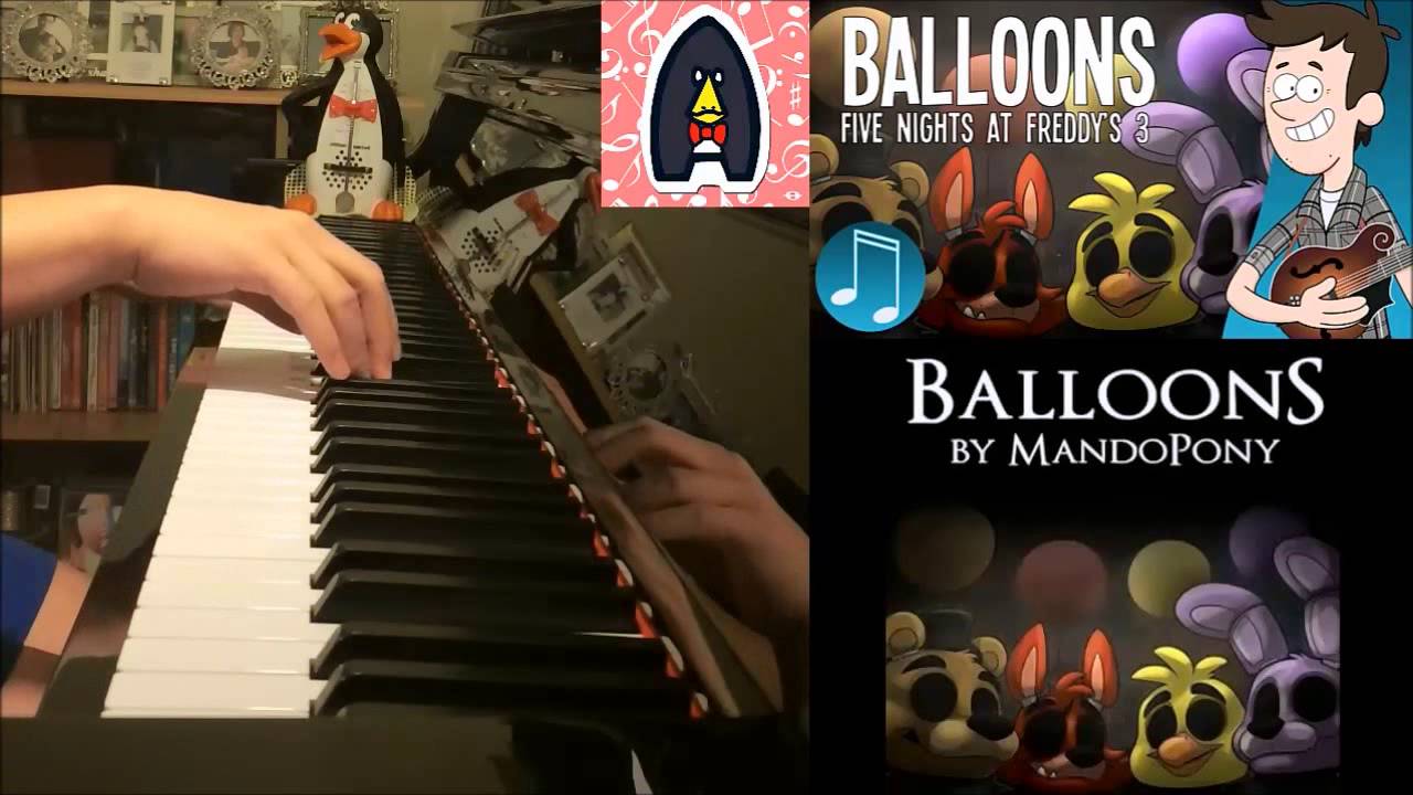 Five Nights at Freddy's 3 Song "Balloons" MandoPony (Amosdoll Piano