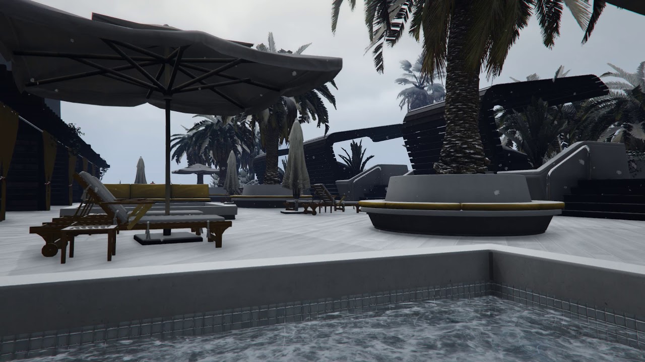 GTAO Casino roof terrace hot tub in the winter YouTube