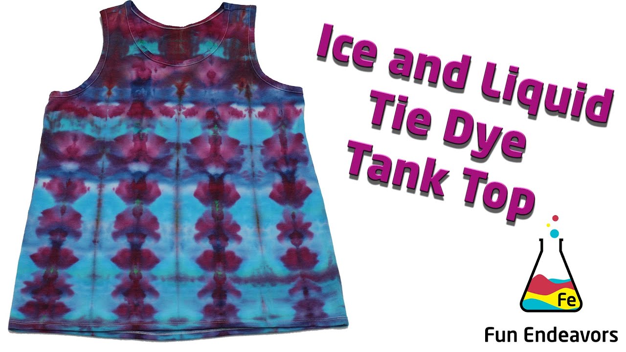 Tie Dye Patterns: Ice & Liquid Dyed Tank Top [Wacky Fold] - YouTube