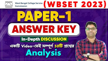 WB SET Paper-1 2023 Paper Analysis | WB SET Answer Key 2023 | BSG NET SET Classes