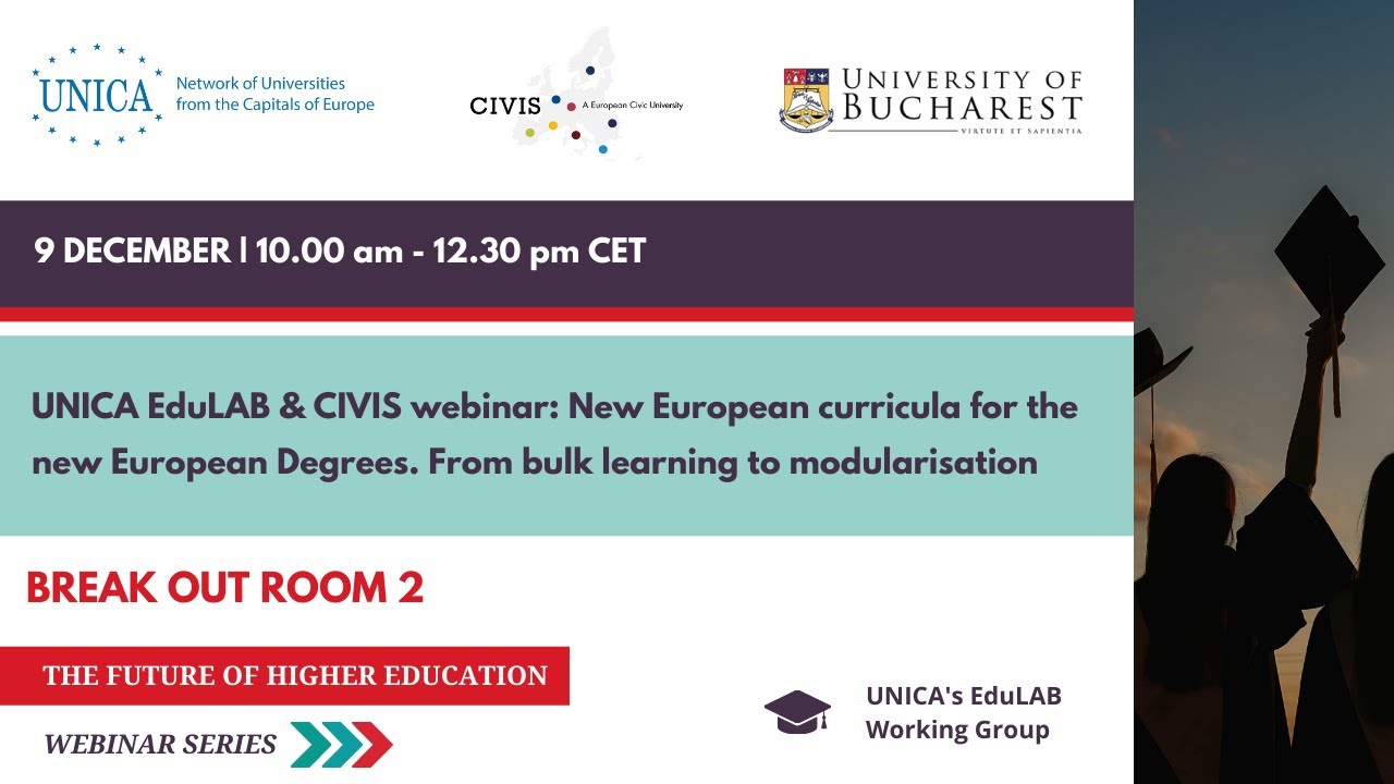 UNICA EduLAB & CIVIS webinar: New European curricula for the new European Degrees: BREAKOUT ROOM 2