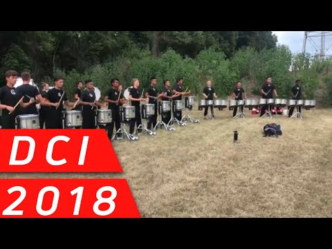 Golden Empire Battery Plays It Out In The Lot In Michigan City At The 2018 DCI World Championship 