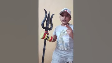 How to Make Shiva Trident (Trishul) भोले बाबा का त्रिशूल व डमरु #trishul #trident #ydm