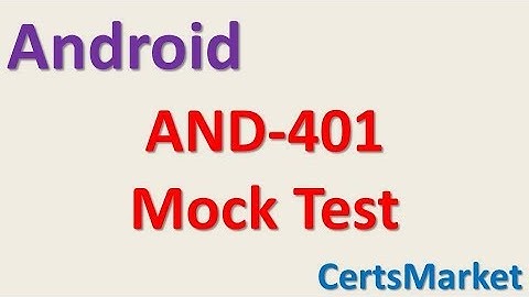 AND-401 Mock Test - It
