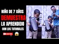 Nio de 7 aos  demuestra lo aprendido con los tutoriales de gira asombroso