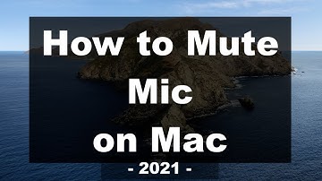 How to Mute Internal Microphone (Mic) on Mac - Mac OS Big Sur 2021