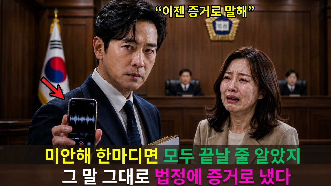 “미안해” 한마디면 끝인 줄 알던 아내, 저는 그 말을 녹음해 법정에 냈습니다