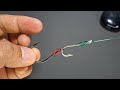 Tricks for tying a hook for fishing for big fish, anti-loose #fishingknot #fishinghook #fishinghack