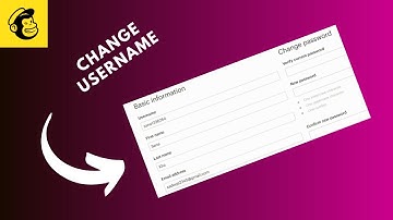how to change username on mailchimp