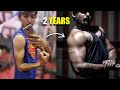 My 2 year crazy dirty bulking transformation skinny to muscle transformation india