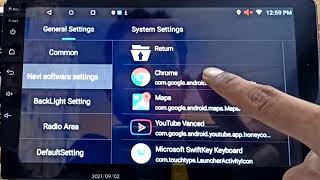 Navi software settings in 360° Android car stereo screenshot 1