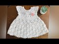 Vestido para bebe tejido a crochet 0 a 3 meses / tejidosbebe