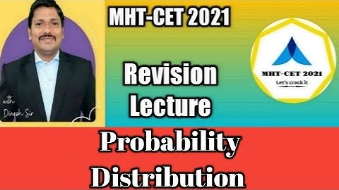 MHT-CET 2021 | Probability Distribution | Revision Lecture | Tips and Tricks by Sovind Sir