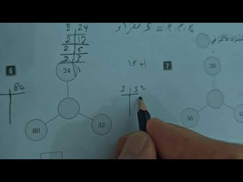 39 خامس كتاب التمارين العامل المشترك الأكبر الفصل الاول ابو ورد رياضيات احمد المساعيد كولينز 
