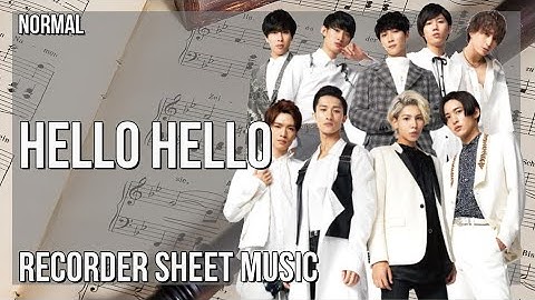 Recorder Sheet Music: How to play Hello Hello by Snow Man