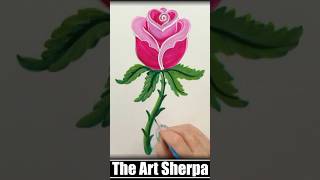 Best beginners  Rosebud Drawing and Painting Technique #art #painting  #theartsherpa