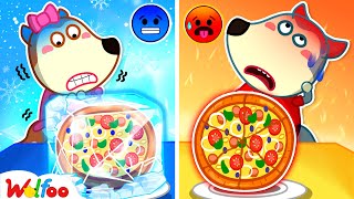 Hot Pizza Vs Cold Pizza  Learn Opposites For Kids  Wolfoo Channel  Kids Cartoon