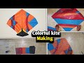 Colorful kite making||Gamer Ada pona kite making at home with simple steps