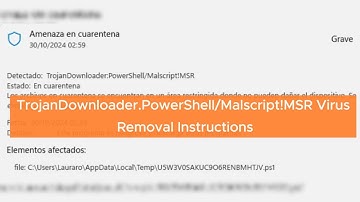 Remove TrojanDownloader.PowerShell/Malscript!MSR Virus