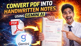 Convert PDF into Handwritten Notes 😱 using Gemini AI | Best Trick for Students 2026