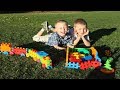 Building Farm Animals Train | Nursery Rhymes with Mike and Jake