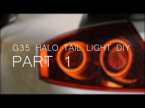 G35 Coupe HALO tail lights part 1