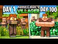 I Survived 100 Days as a VILLAGER in Minecraft