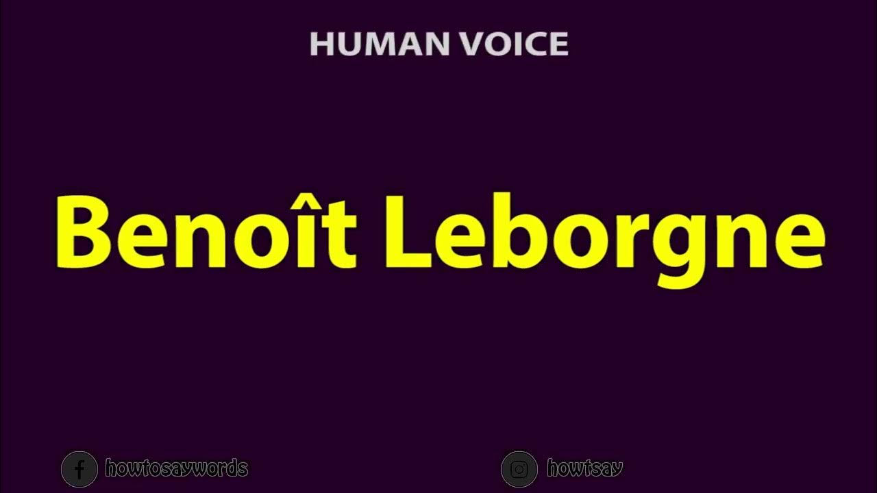 How To Pronounce Benoit YouTube