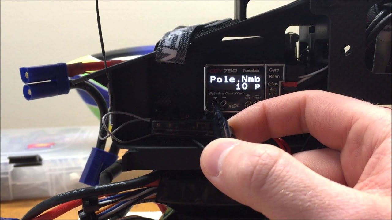 Futaba CGY750 V1.40 Setup Part 4: Electric Governor - YouTube