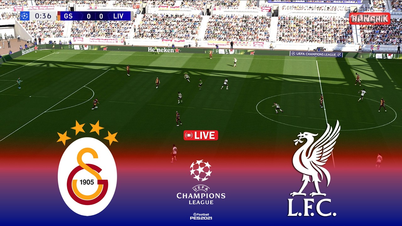 🔴LIVE : GALATASARAY vs LIVERPOOL - UEFA Champions League 2026 | Pes 21 Simulation Gameplay