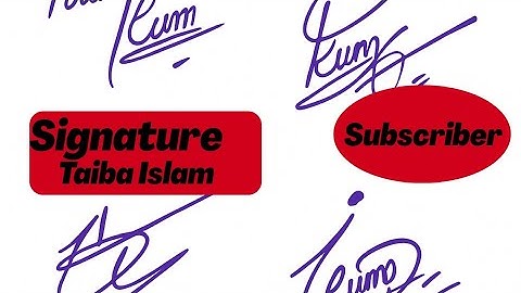 Taiba Islam signature style|| name signature with arooj 