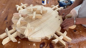 Video Tutorial To build A Table With Amazing Curves Will Make You Satisfied // Skillful woodworking