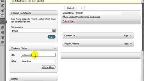Wordpress Tutoirals VIDEO 22 of 80 How to Customize the Top Navigation Menus