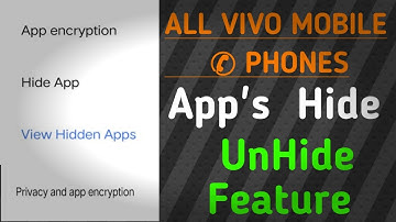 How To Hide Apps In Vivo | Vivo Ke Mobile Me App Kaise Hide Kare | How To Hide App In Vivo v15 Pro..