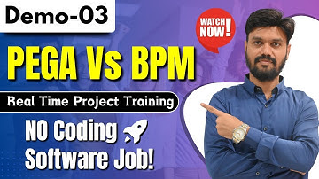 PEGA Vs BPM | Pega Real Time Project Training |Pega Training in Telugu |No Coding Software | Demo 03