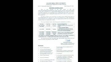 Aiou B.ED postpone papers new schedule || aiou B.ed program