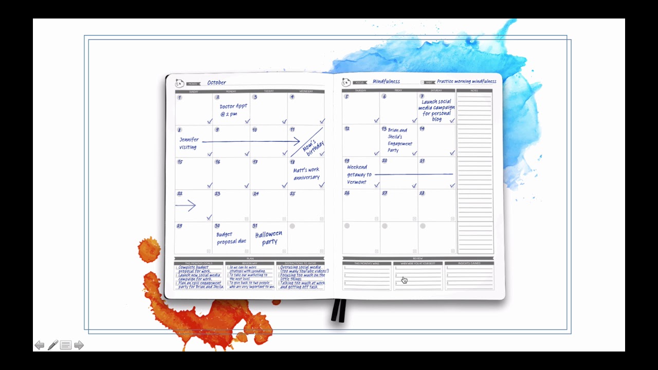How to use your Panda Planner Pro Monthly Section YouTube